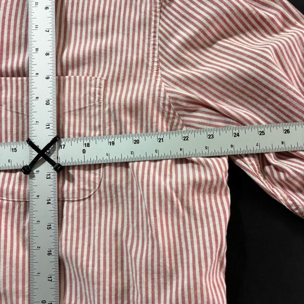 Old Navy Red Striped Everyday Button Down Shirt - Picture 4 of 5
